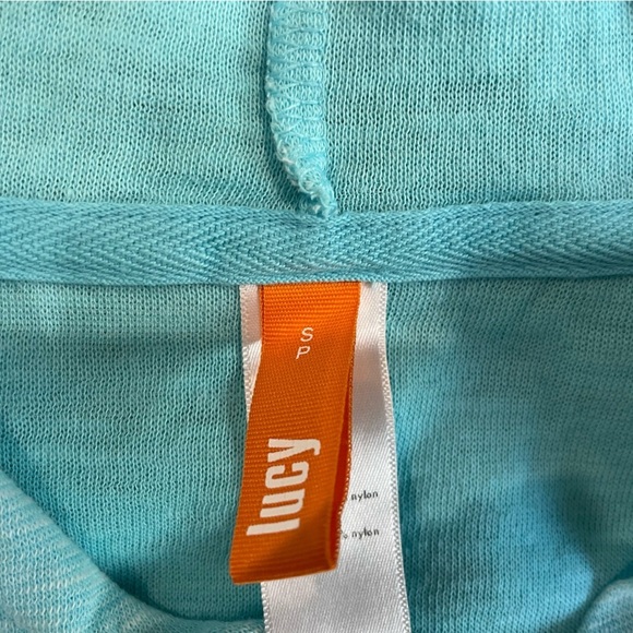 Lucy Aqua Hoodie Sweatshirt NWOT - Picture 4 of 5